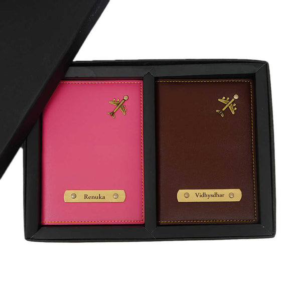 Personalized Couple Passport Covers - Uncommongifts.in